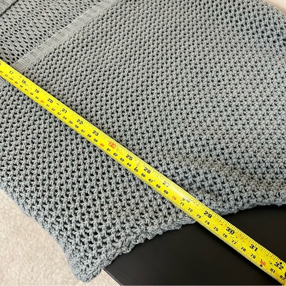 Kimchi Blue Loose Knit Open Cardigan - Drop Shoulder Grey - Picture 11 of 13